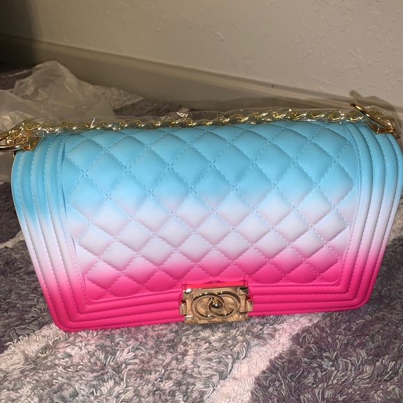 Handbags - Blue Ombré Jelly Purse